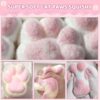 Taba Squishy, Super Soft Large Fufu Squishy Cat Paw, Stress Relief Toys Adults, Fidget Toys Adults, Pink and White Cat Paw Design, Soft and Durable Squishy Toy