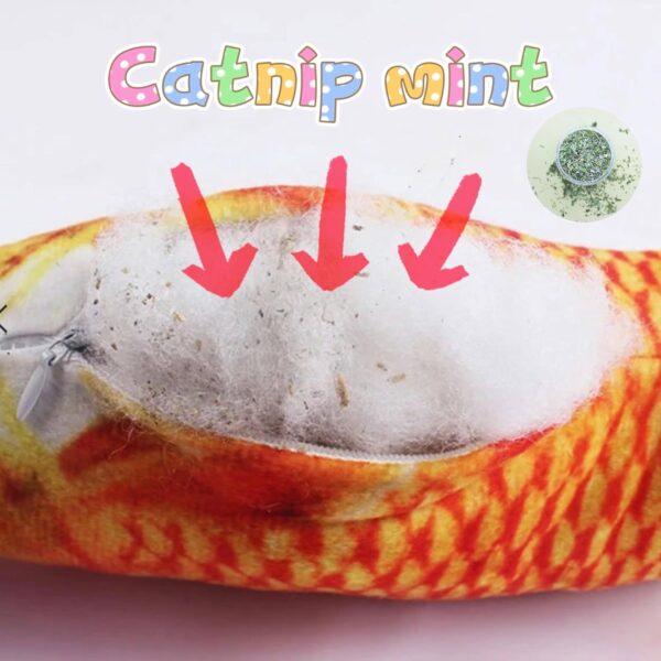 71BE765mL._SL1500_.jpg Sunkizzrs® Catnip Mint Simulation Fish Toy for Cat (30cm/11.8inch) - Catnip Toys for Cats - Interactive Kitten Chewing Scratching Play Fun Pet Toys