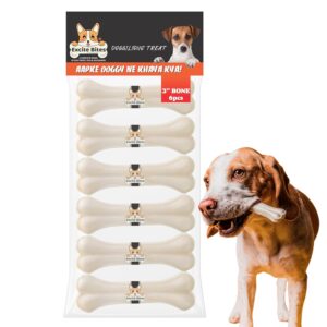 All Life Stages Dog Rawhide Natural Bones (Dog Chews) (Size All Life Stages Dog Rawhide Natural Bones (Dog Chews) (Size 3") (6Pcs)