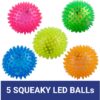 PSK PET MART LED Squeaky Ball Toy for Dogs, Cats PSK PET MART LED Squeaky Ball Toy for Dogs, Cats and Puppies (Multicolour) -Pack of 5