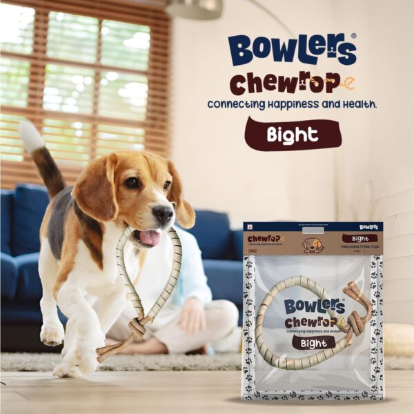 71Bs0J9YVfL._SL1200_.jpg Bowlers Dog Treats Chewrope Bight| for Small & Medium Breeds & Puppies | Made of Natural Material |Strengthens & Cleans Teeth | 2 in 1 Toy Plus Treats for bonding with Pets