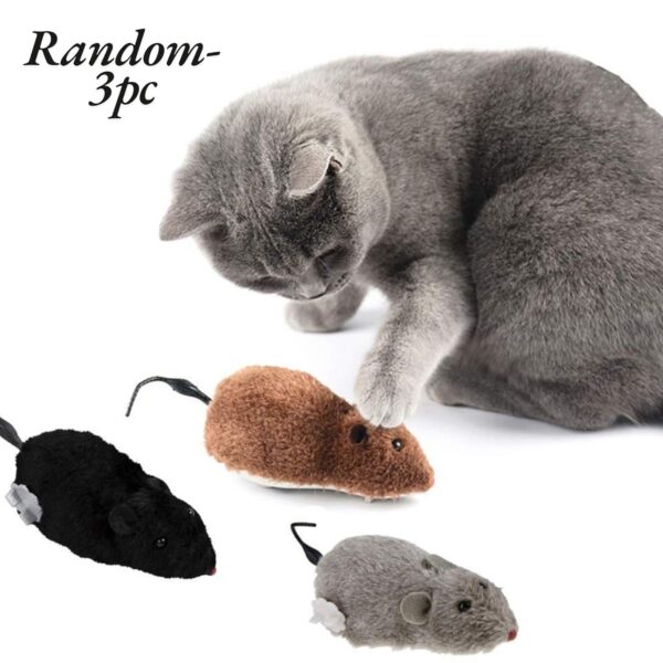 Soft Moving Toys for Kids Kittens Set of 3PCS Rat Toy for Cat Multi-Color Soft Touch Mouse Toy for Puppies/Dog/Children Entainmnet Items for Loved one (Fur Playset for Babies) Birthday Gift