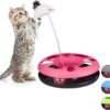 The Pets Company Toy with Ball Bell and Feather Mouse Attached for Cats and Kittens | Interactive Fun Toy for Training, Activity | Stimulates Play, Ideal For Exercise of Cats & Kittens(Color May Vary)