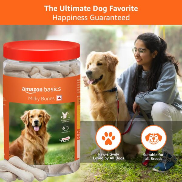 71ClT6PsUfL._SL1500_.jpg Amazon Basics Dog Calcium Bones | for All Breeds | Milky Bones | 800 g | All Life Stages