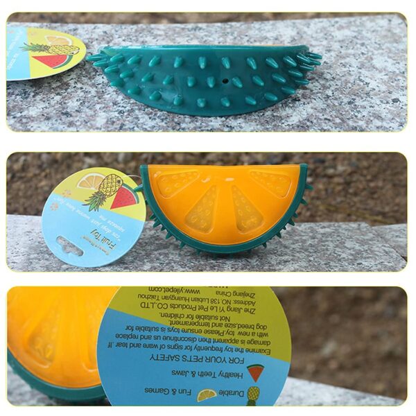 71Cs0IiBRaS._SL1050_.jpg PSK PET MART Dog Chew Toy Sound Cute Interactive Fruit Funny Chewable Realistic Cat Bite Toy for Puppies TPR Lemon + Pineapple + Watermelon