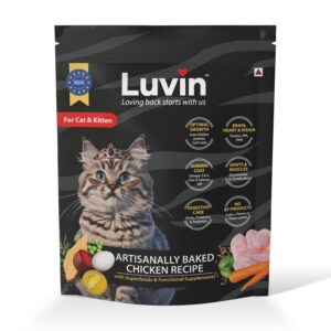 Luvin Artisanally Baked Premium Dry Cat Food - 1.5Kg | Cat & Kitten 6m+ | Digestive Care Optimal Growth Formula for All Life Stages