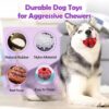 71D8ldwFSlL._SL1500_.jpg PETS EMPIRE Interactive IQ Treat Dispenser, Food Dispenser Ball, Dog Training Feeding Balls, Bite Resistant Chew Toy Ball, Slow Feeding Dispensing Game for Dogs, Puppies - 6 cm