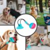 Interactive Toy | Suction Cup Chew Toy for Aggressive Chewers | Treat Dispensing Squeaky Dog Toy for Stimulation and Self-Playing | Tug of War Rope With Teeth Cleaning Ball