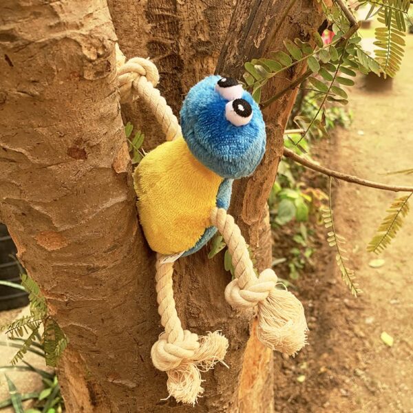 Goofy Tails Furry Bird Dog Toys | Plush Toy for Dogs | Squeaky and Chew Rope Toys for Dogs and Puppies| Ideal for Small & Medium Dog