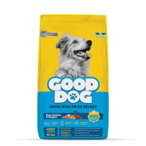 Good Dog Adult Dry Dog Food | Oven Baked | Real Chicken & Eggs | 1.3 Kg | High-Protein | High Palatability | Nutritionally Formulated with Vitamins & Minerals | Indian Herbs | Suitable for All Breeds