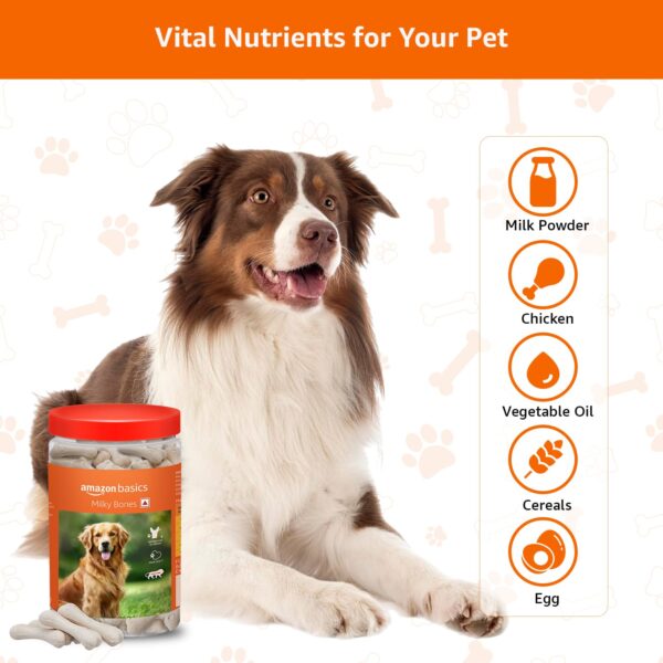 71FTtKdPzKL._SL1500_.jpg Amazon Basics Dog Calcium Bones | for All Breeds | Milky Bones | 800 g | All Life Stages