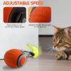 Speedy Tail 3.0, Upgraded Speedy Tail Cat Toy, Smart Interactive Cat Toy Balls, Interactive Cat Toys for Indoor Cats,Automatic Moving Smart Cat Toys Ball with Tail Two Speed Adjustment (Orange + Blue)