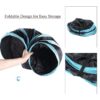Foodie Puppies Interactive Foldable Hiding 3-Way Cats Tunnel with Hanging Ball (Blue, T-Shape Tunnel) | Maze Toy, Puzzle & Training Cave Suitable for Cat, Kitten, Rabbit, Guinea Pig & Puppies
