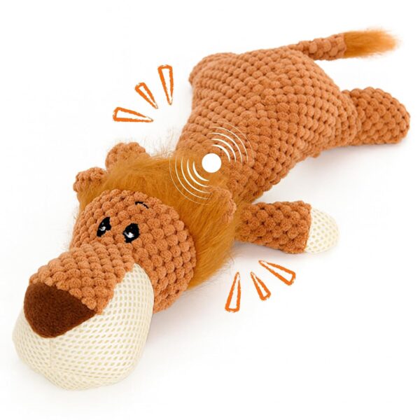 Dog Toy with Sound - Plush Chew & Rope Toy for Dogs - Squeaker & Crinkle Toy - Interactive Chew Toy - Durable Non-Toxic Play Dog Toy - Small Medium & Large Dogs