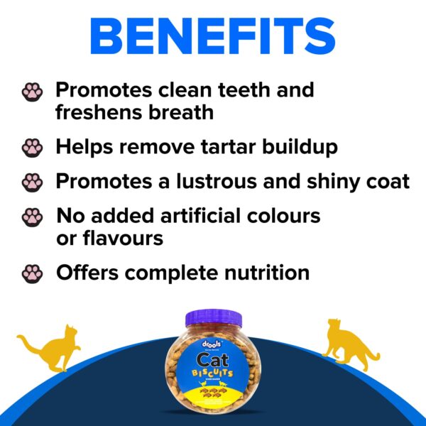 Drools Real Chicken Cat Biscuits, Treats Jar - 110gm, All Life Stages