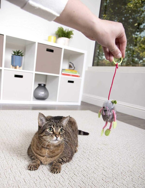 The Pets Company Bouncy Mouse Hunt Cat Toys | Natural Instinct Chase & Play Toy for Cats & Kittens, Pack of 2