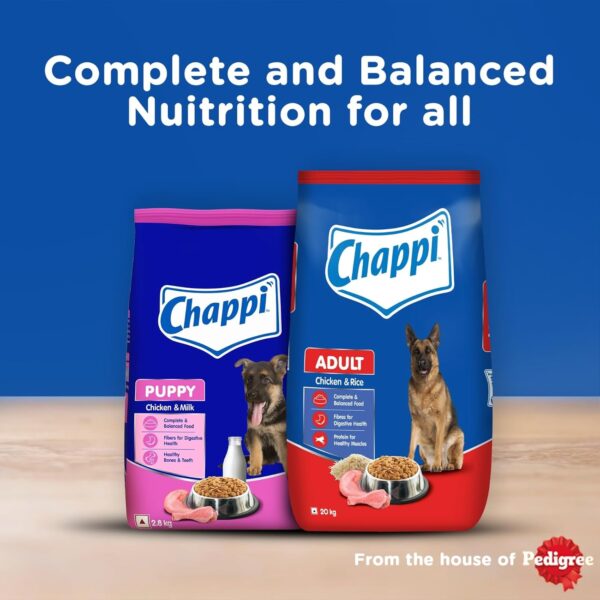 71HokWJwq-L._SL1500_.jpg Chappi Adult (1+ Years) Dry Dog Food, Chicken & Rice, 20 kg, Complete and Balanced Food for Adult Dogs