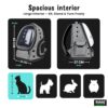 71IiUpr-m7L._SL1500_.jpg Buraq Bubble Transparent Window Cat Backpack Carrier, Breathable & Ventilated, Comfortable & Spacious for Cats, Durable & Stylish Design (Grey)