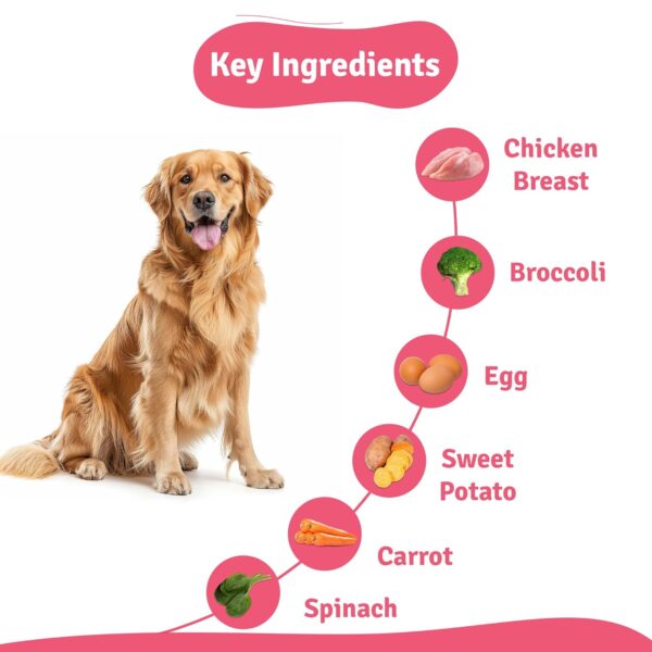71Iu4MwXL2L._SL1500_.jpg BLEP Dog Food Adult & Puppy | 200g | Dog Wet Food, High Protein, Omega 3&6, Contains Chicken Breast, Broccoli, Fresh Vegetables, Zero Preservatives, Digestible, Human Grade Fresh (Pack of 1)