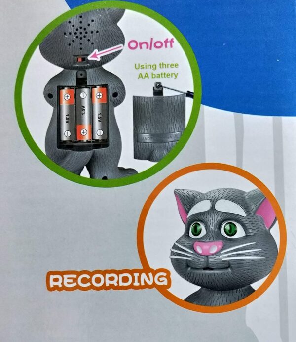 VGRASSP Repeating Words Talking Tom Cat Toy for Kids with Songs and Stories in Funny Tone (Talking Cat) - Color as per Stock