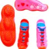 The Pets Company Vinyl Squeaky Chew Dog/Puppy Toy for Puppies & Small Dogs | Durable, Animal Design, for Playing, Teething and Chewing | Pack of 3 (Rooster, Croissant, Shoe) (Color May Vary)