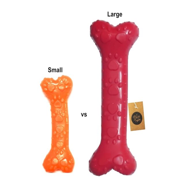 71JTUCNMddL._SL1500_.jpg The Dogs Company Natural Rubber Teething Dog Chew Bone Toy for Adult Dogs, Large (8.5 Inch)