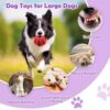 71KmB5uxLjL._SL1500_.jpg PETS EMPIRE Interactive IQ Treat Dispenser, Food Dispenser Ball, Dog Training Feeding Balls, Bite Resistant Chew Toy Ball, Slow Feeding Dispensing Game for Dogs, Puppies - 6 cm