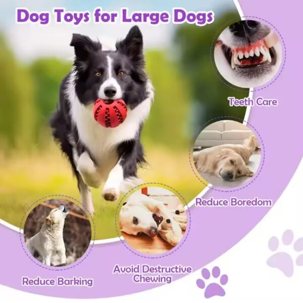 71KmB5uxLjL._SL1500_.jpg PETS EMPIRE Interactive IQ Treat Dispenser, Food Dispenser Ball, Dog Training Feeding Balls, Bite Resistant Chew Toy Ball, Slow Feeding Dispensing Game for Dogs, Puppies - 6 cm