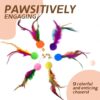 71LEfABSOmL._SL1500_.jpg Sunkizzrs® Cat Toys - Interactive Toy Set with Retractable Teaser Wands and Feather Toys - Activity Toys to Exercise Cats and Kittens (Only 6 Feather Balls Replace Heads)