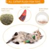 71LI-D5v4hL._SL1500_.jpg RvPaws Catnip Fish Toys for Cats,1 Pcs Pack Catnip Toy Interactive Plush for Indoor Cats Toys with Bell - Scratch Chewing Teeth Grinding Pillow Cleaning Kick Bite Resistant for Kitten Toy