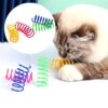 squishy 28pcs Cat Springs,Spring Toy, Cat Toys Interactive for Indoor Play, Colorful Plastic Coils to Stimulate Hunting Instincts