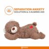 71LzYJIboL._SL1500_.jpg BarkButler x FOFOS Heartbeat Bear - Plush Toys for Dogs, Interactive Dog Toys for Medium Dogs (0-20kgs) - Brown
