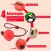 3 Pcs Durable Dog Ball with Rope - Interactive Dog Toys for Large Dogs and Puppies, Tough Dog Rope Toy for Fetch, Tug of War and Teeth Cleaning