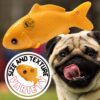71MBDbkro6L._SL1485_.jpg Sage Square Squeaky Rubber Fish Toy for Dogs & Cats: Unleash The Chew Cravings with Loud Squeak, Entertained for Hours, Interactive Rubber Toy, Tugs and Squeezes, Barking Glees, Fun with Fish