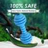 Western Era Dog Rubber Dumble Toy with Bell, Attractive, Unique Design, Ridged Texture, Lightweight, Durable, Weather, Water Resistant, Perfect for Mental and Physical Stimulation, Fetching, (Small)
