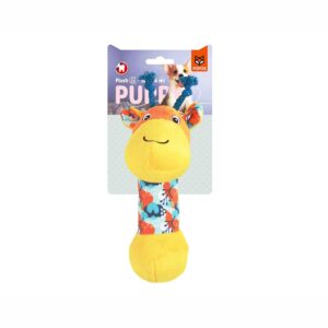 BarkButler x FOFOS Puppy Teething Squeaky Toy Giraffe Dog Toy BarkButler x FOFOS Puppy Teething Squeaky Toy Giraffe Dog Toy - Yellow, Multi-Material, Squeaky Dog Toys, Ideal Puppy Toys for All Breeds of X-Small - Small Size (0-10kgs)