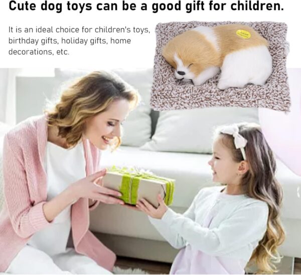 SUPER TOY Cute Sleeping Dog Plush Toy, Dog Soft Toy Gift for Kids Car Dashboard Accessories