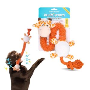 Barkbutler Garry The Giraffe Soft Squeaky Plush Dog Toy, Orange Barkbutler Garry The Giraffe Soft Squeaky Plush Dog Toy, Orange | for Small - Large Dogs (5-30kgs) | Machine Washable | Reinforced Fabric | Non - Toxic | Durable Pet Toy | Cuddle, Train, Chew, Tug
