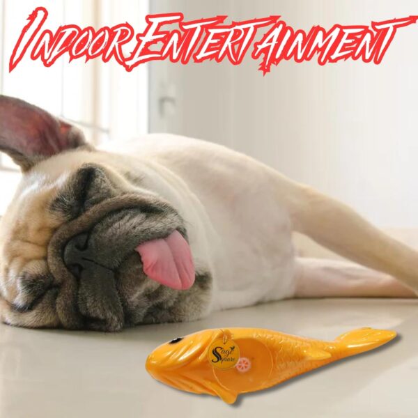 71PqzPbXoL._SL1485_.jpg Sage Square Squeaky Rubber Fish Toy for Dogs & Cats: Unleash The Chew Cravings with Loud Squeak, Entertained for Hours, Interactive Rubber Toy, Tugs and Squeezes, Barking Glees, Fun with Fish