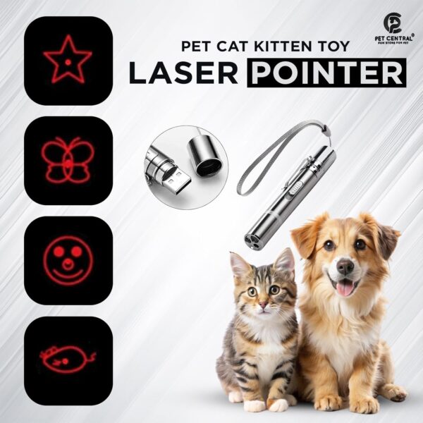 71PDok52CFL._SL1500_.jpg Cat Laser Toy | 3-In-1 Laser Toy | Interactive | USB Rechargeable | Multi-Pattern Play | Portable With Health Check Light | Engaging Fun For Cats