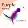 71PGFDk8UqL._SL1500_.jpg Sunkizzrs® Cat Toys - Interactive Toy Set with Retractable Teaser Wands and Feather Toys - Activity Toys to Exercise Cats and Kittens (Only 6 Feather Balls Replace Heads)