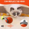 Speedy Tail 3.0, Upgraded Speedy Tail Cat Toy, Smart Interactive Cat Toy Balls, Interactive Cat Toys for Indoor Cats,Automatic Moving Smart Cat Toys Ball with Tail Two Speed Adjustment (Orange + Blue)