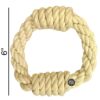 The Pets Company Natural Ring Dog Rope Toy for Puppy Teething, Rope Dog Toys for Small Dogs & Puppies