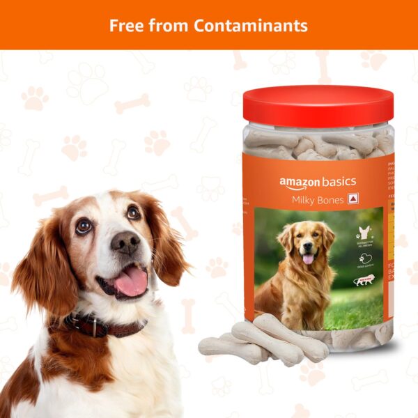 71Qf815YRbL._SL1500_.jpg Amazon Basics Dog Calcium Bones | for All Breeds | Milky Bones | 800 g | All Life Stages