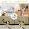 6PCS Cat Toys, 6-Color Cat Feather Toppers with Bells Replaceable Flying Bird Toy Attachments for Kittens & Persian Cats Safe Cat Toys Accessories (No Wand Included)