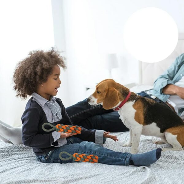 71RIxufHhSL._SL1500_.jpg PremiumAV Polymix Rope Chew Toys for Dogs Cotton & Polyester Durable Chew Toys, Ball, Bone, Fetch & Tug Toys for Interactive Dog Play