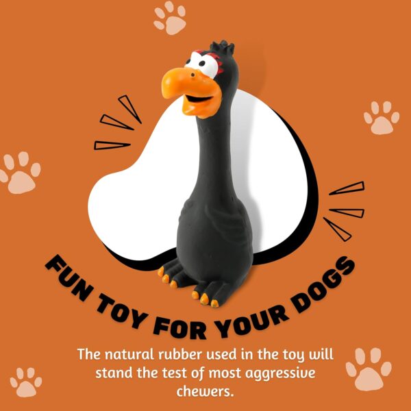 Foodie Puppies Natural Latex Rubber Squeaky (Black Eagle) Dog Toy | Small to Medium Dogs & Puppy | Durable, Fetch & Chew Safe Play Toy | Reduce Separation Anxiety
