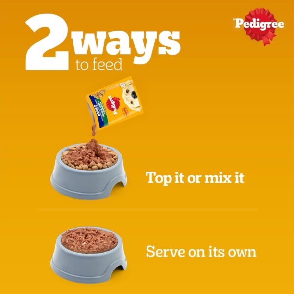 Pedigree Adult Wet Dog Food, Grilled Liver Chunks Flavour in Gravy with Vegetables, 70 g (Pack of 30), Complete & Balanced Nutrition for Adult Dogs