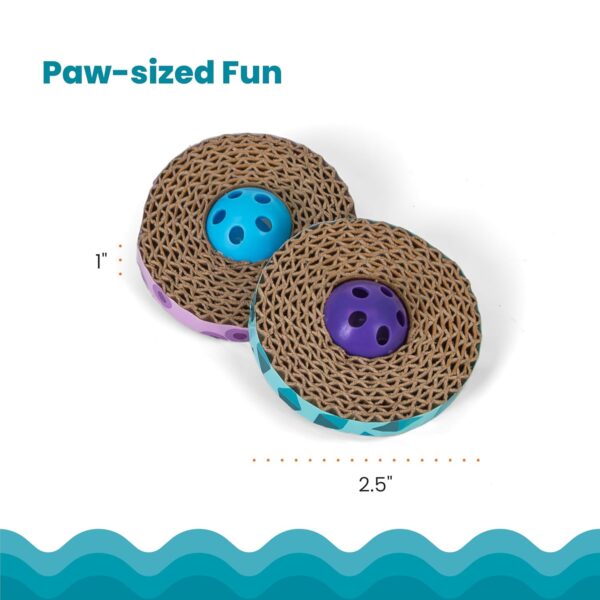 Petstages 701 Spin and Scratch Cat Catnip Toss and Bat Toy