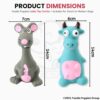 Foodie Puppies Latex Squeaky Dog Toys Combo - (Grey Mouse and Blue Bull) | Durable, Animal Design Chew Toy for Teething, Fetching & Playing | Suitable for Cats, Kitten, Small to Medium Dogs & Puppies